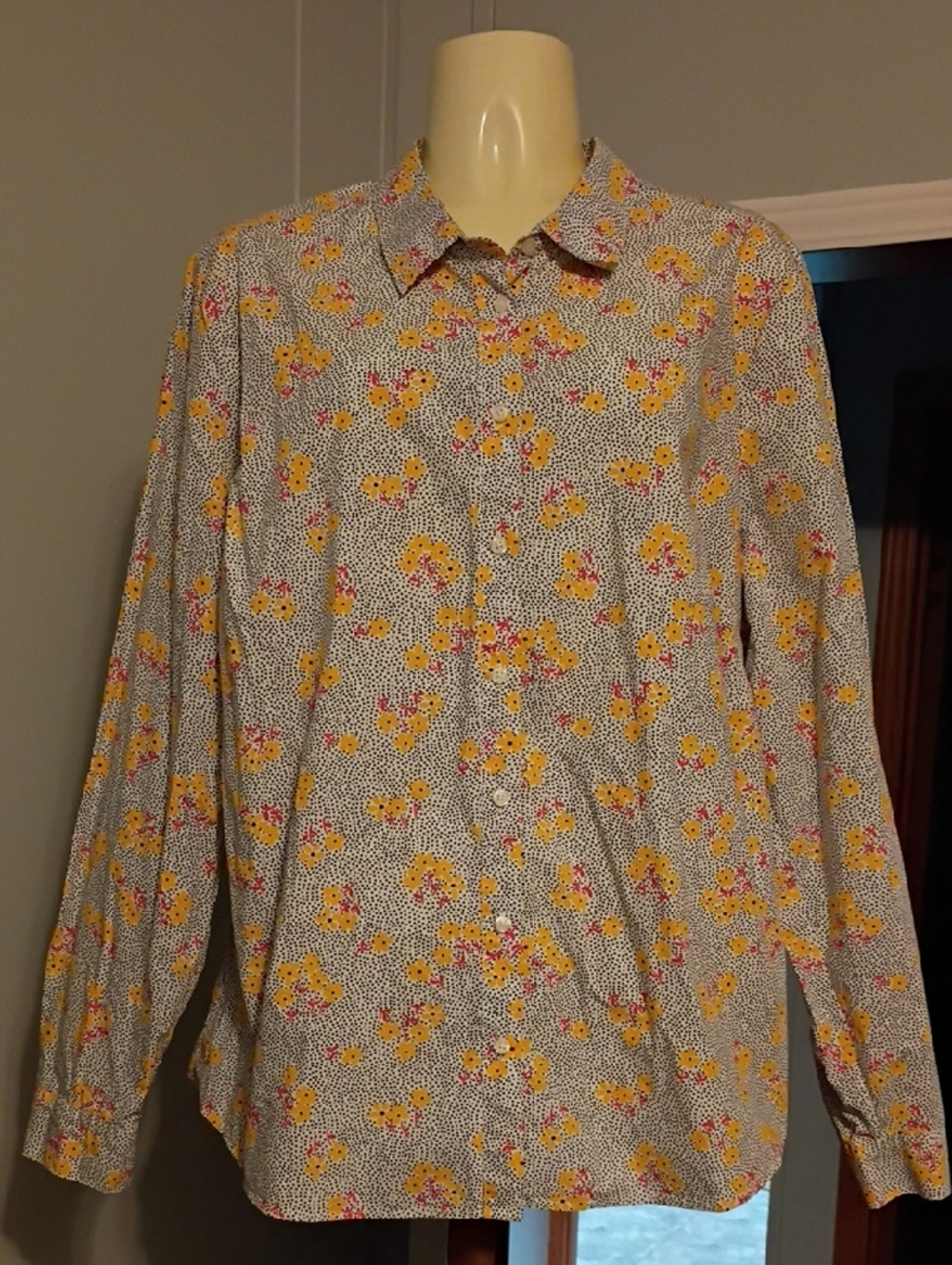 Boden Floral Button-Up Shirt